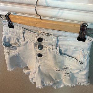Billabong Girls Frayed Hem Jean Short